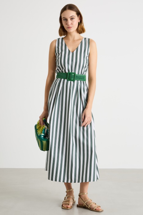 V-neck poplin dress Intrend