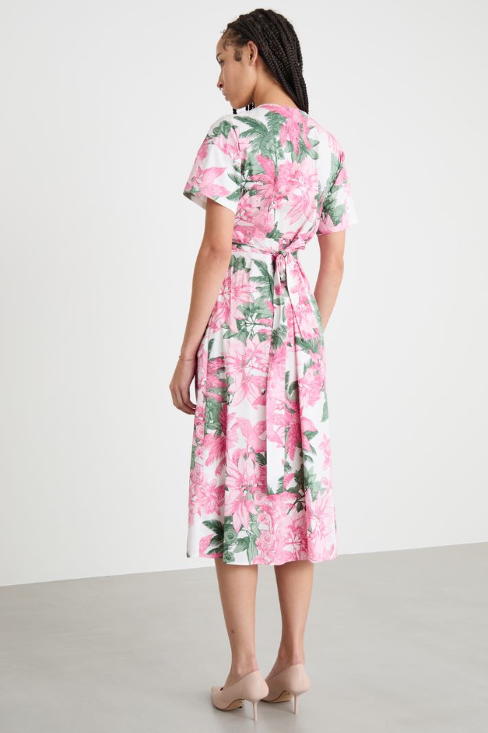 Stretch poplin wrap dress Intrend - 4