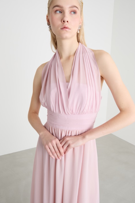 Abito con scollo a V incrociato