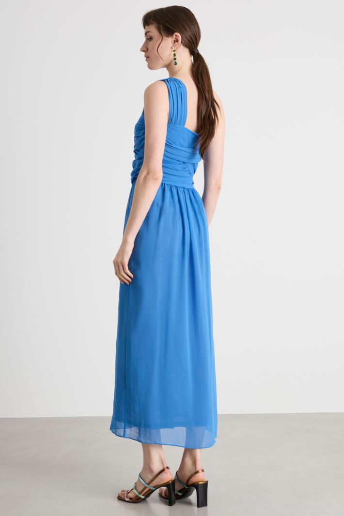 Abito monospalla in georgette Intrend - 4