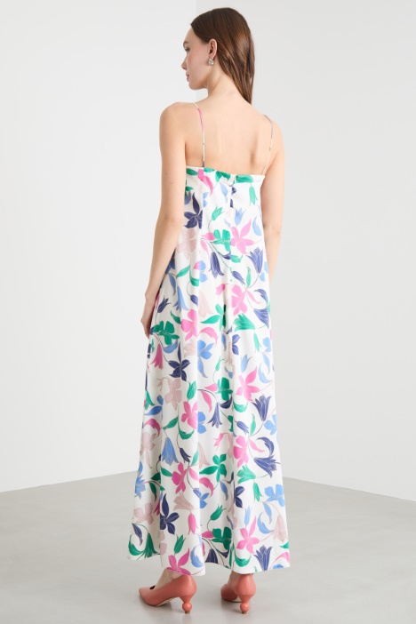 Vestido de twill estampado