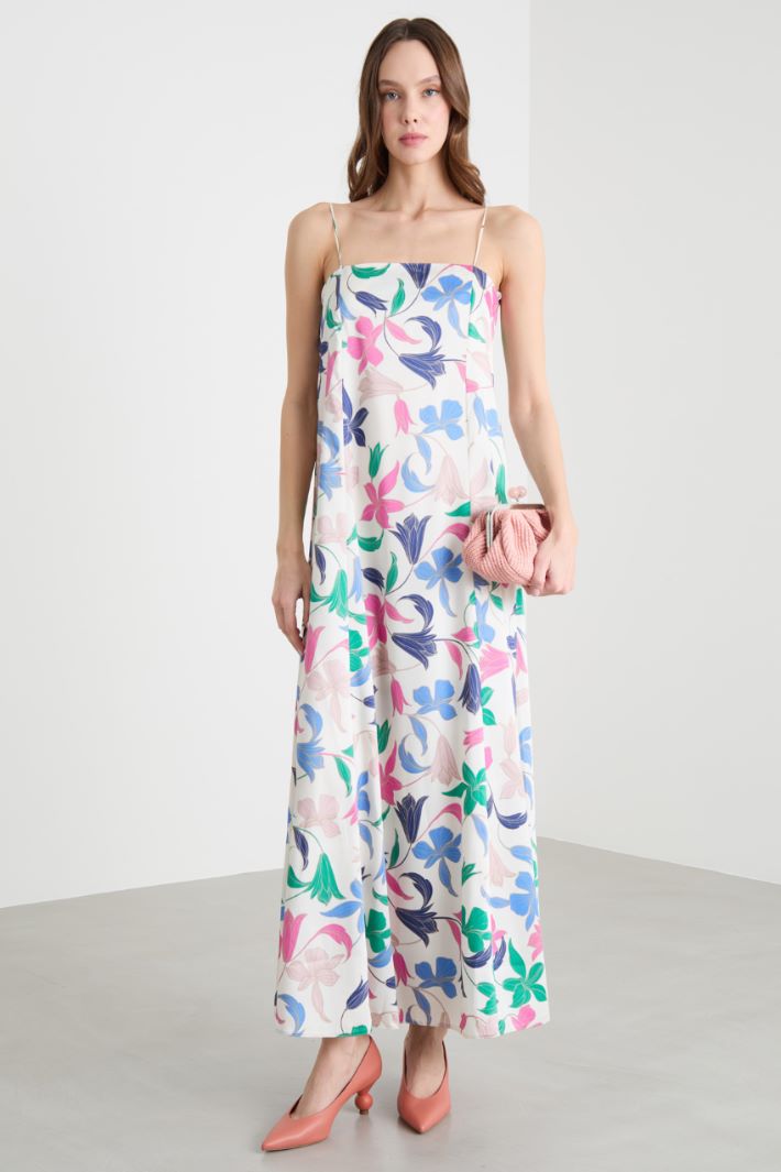 Printed twill dress Intrend