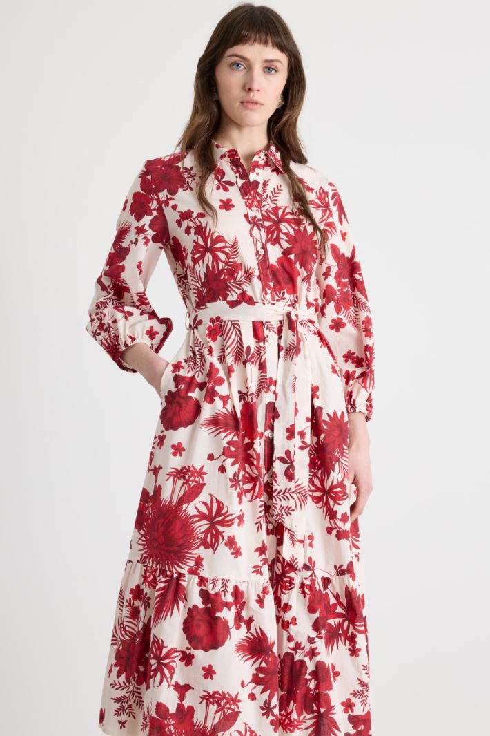 Long muslin shirt dress Intrend - 2