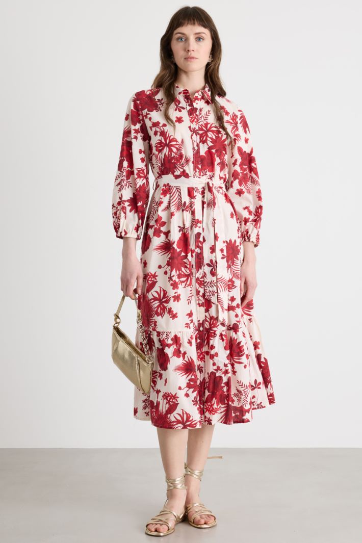 Long muslin shirt dress Intrend