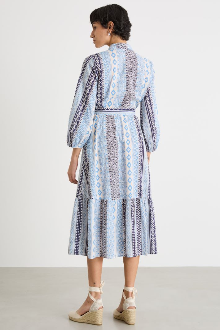 Long muslin shirt dress Intrend - 4