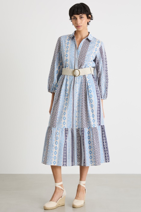 Long muslin shirt dress Intrend