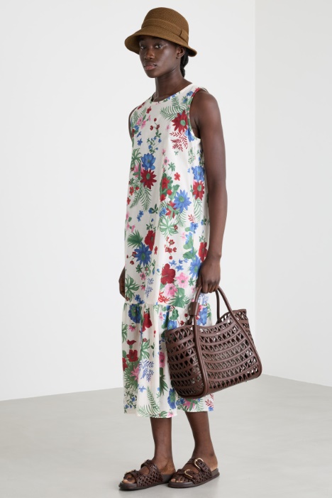 Flounce-hem A-line dress Intrend