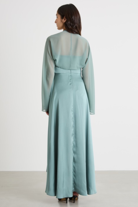 Abito bustier con coprispalle