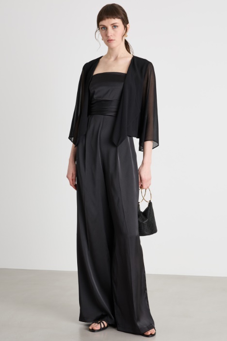 Tuta in raso tecnico con coprispalle Intrend