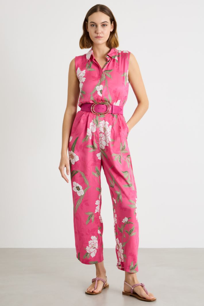 Printed viscose twill jumpsuit Intrend