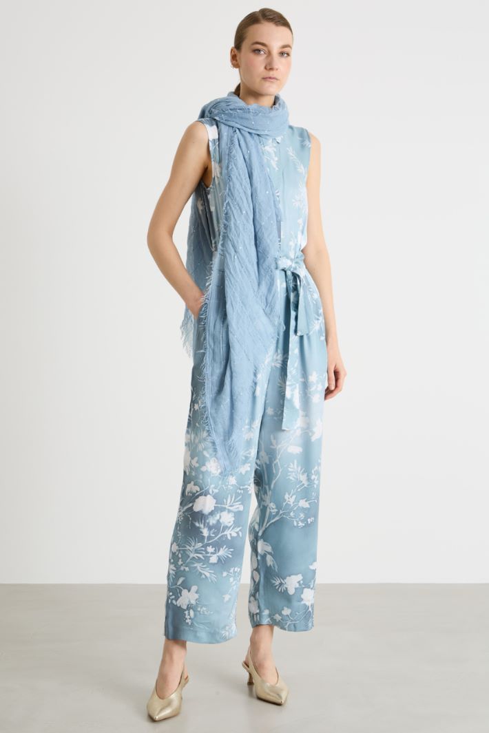 Printed viscose twill jumpsuit Intrend