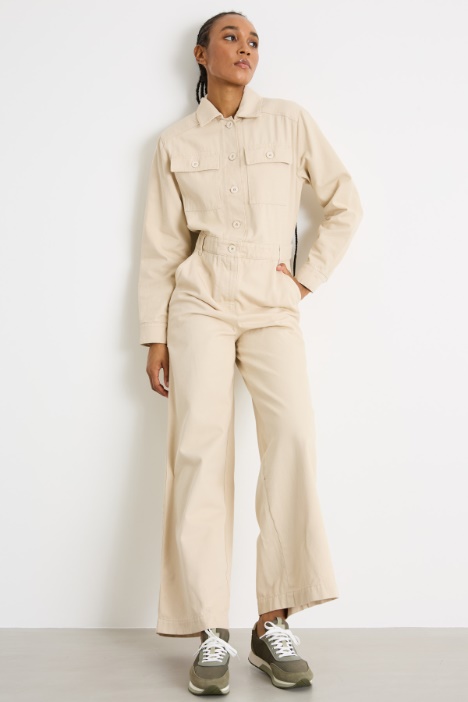 Tuta in drill con tasche