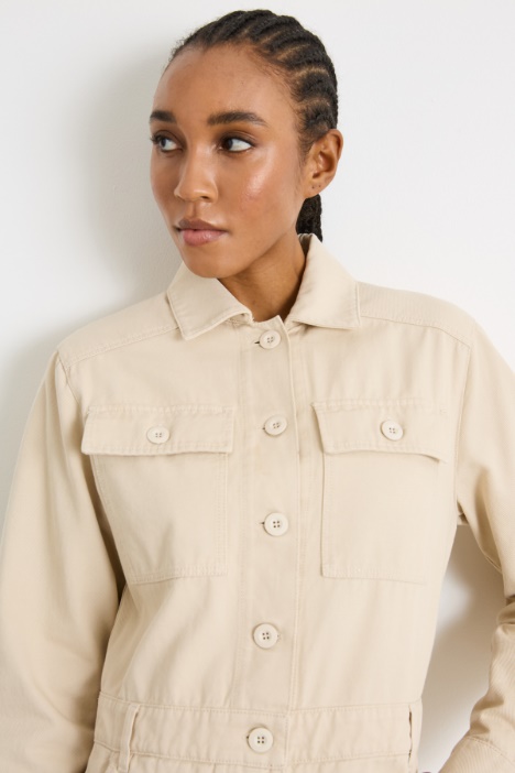 Tuta in drill con tasche