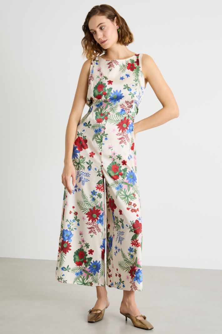 Tie-back twill jumpsuit Intrend - 2