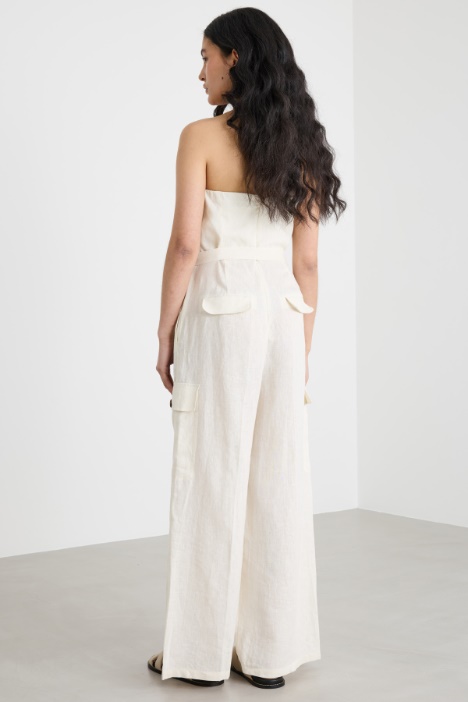 Tuta bustier in tela