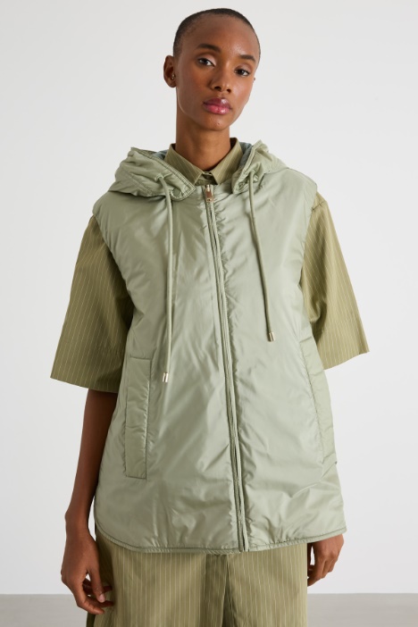 Reversible water-repellent canvas gilet Intrend
