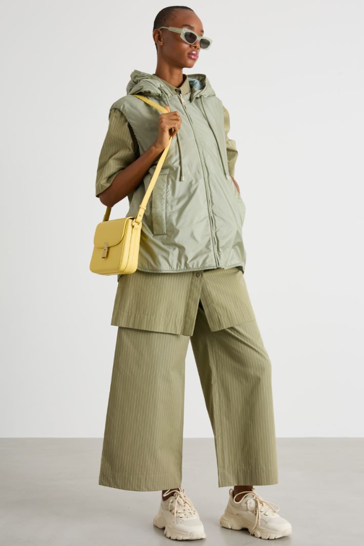 Reversible water-repellent canvas gilet Intrend