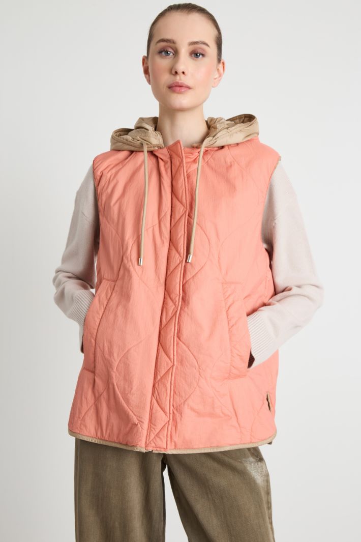 Reversible water-repellent canvas gilet Intrend - 4