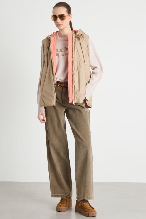 Reversible water-repellent canvas gilet Intrend