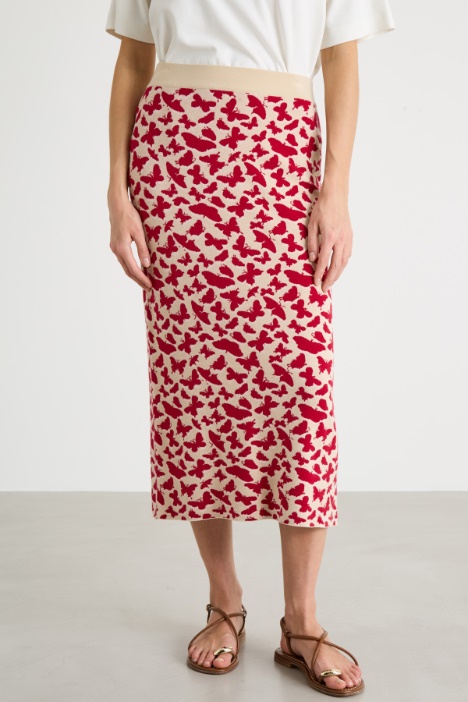 Gonna in maglia jacquard