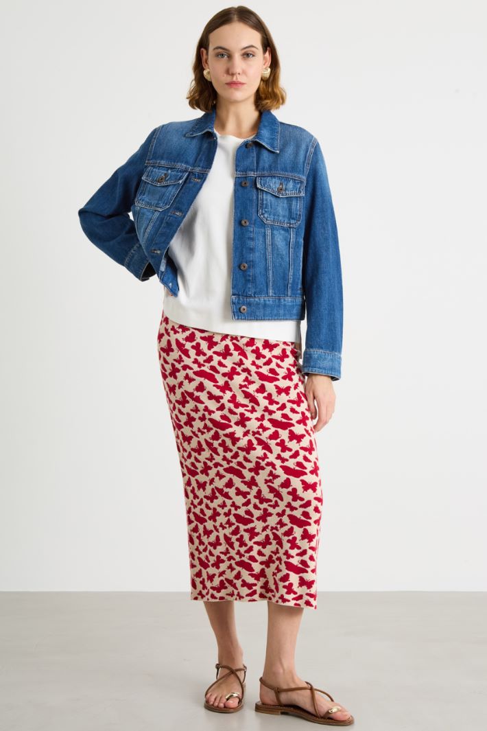 Jacquard knit skirt Intrend