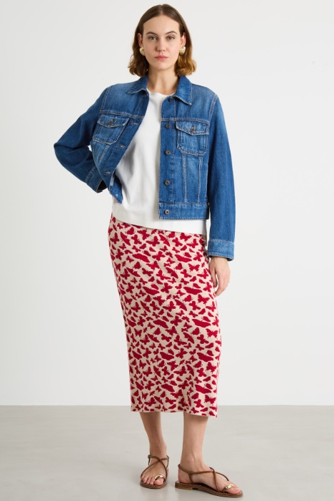 Jacquard knit skirt Intrend