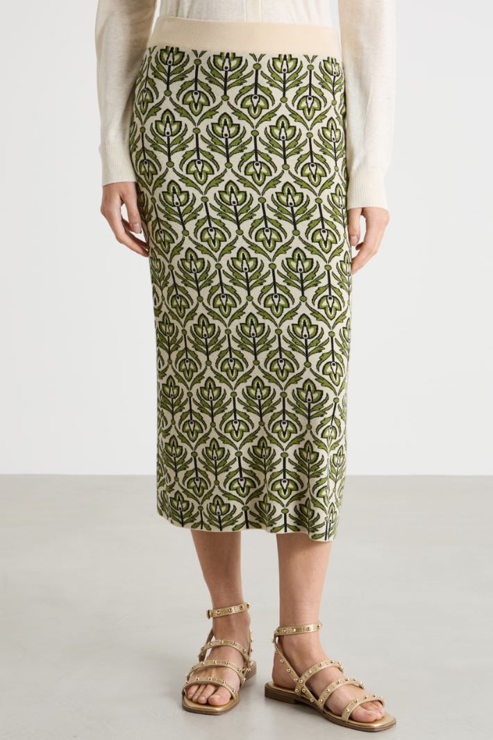 Jacquard knit skirt Intrend - 2