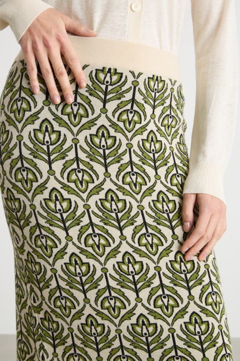 Gonna in maglia jacquard