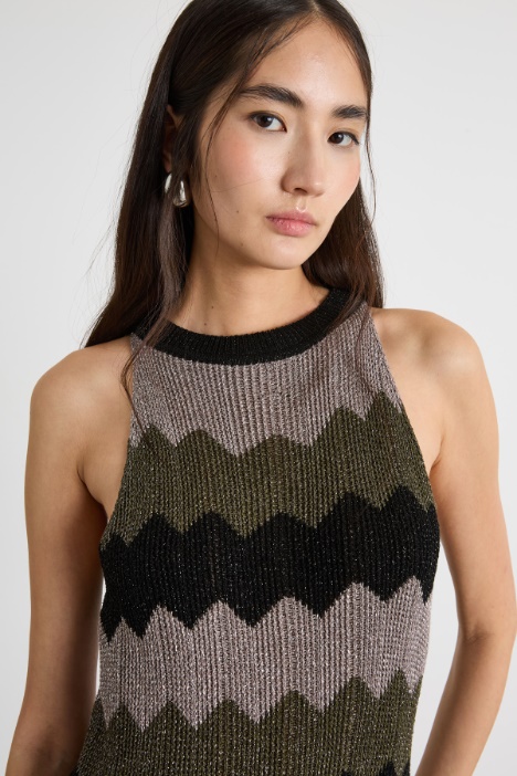 Abito smanicato in maglia