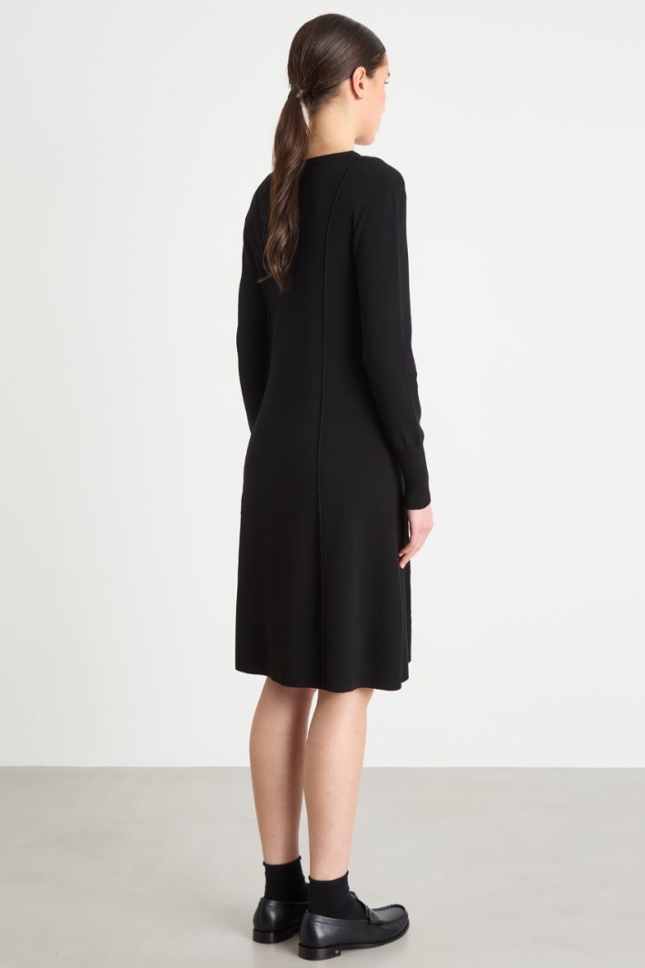 Stretch-Viscose Knit Dress Intrend - 4