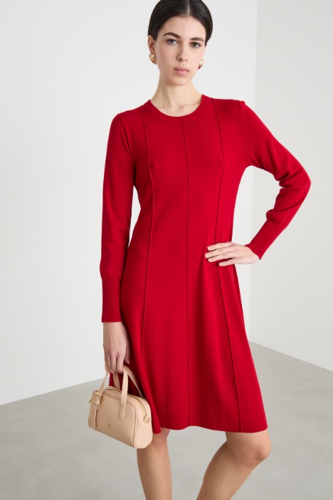 Abito in maglia di viscosa stretch