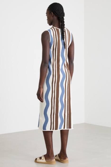 Abito longuette in filato fantasia