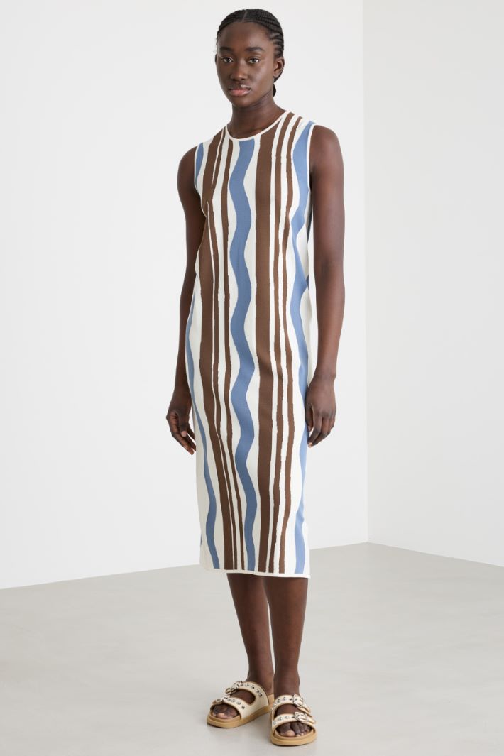 Abito longuette in filato fantasia Intrend - 2