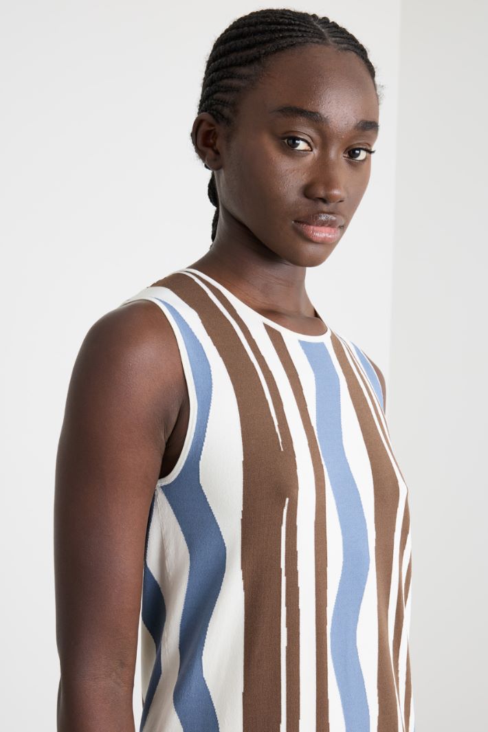 Abito longuette in filato fantasia Intrend - 3