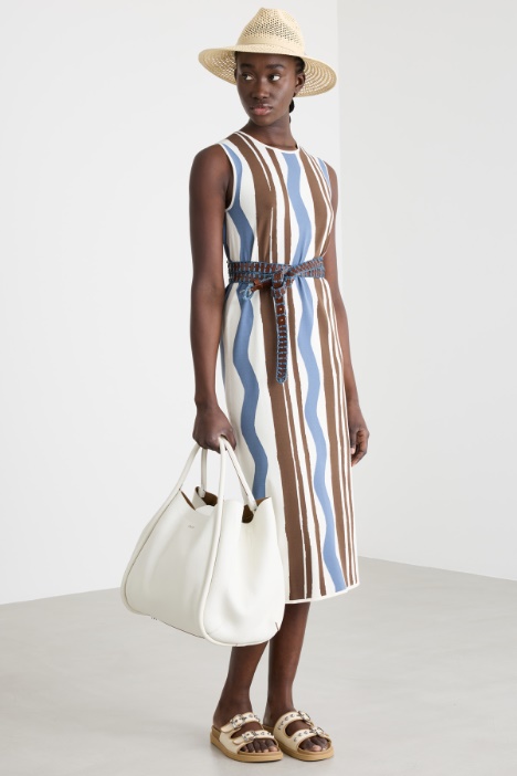 Abito longuette in filato fantasia Intrend