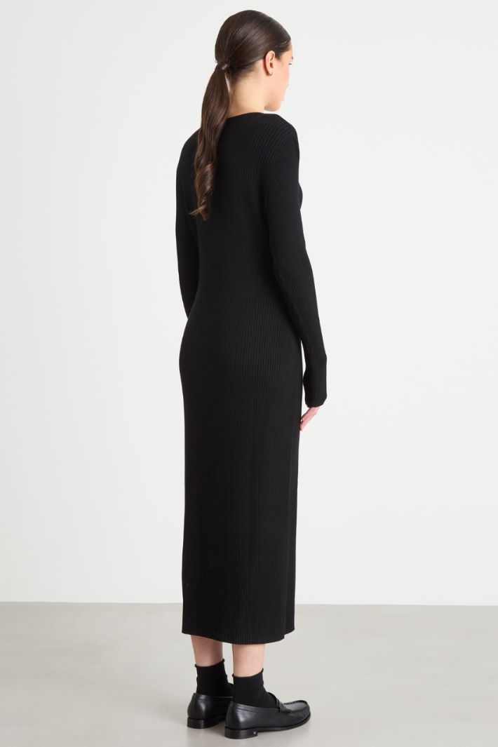 Viscose Knit Sheath Dress Intrend - 4