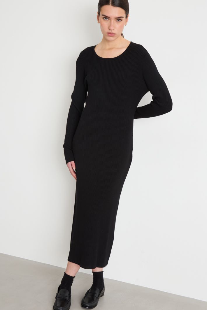 Viscose Knit Sheath Dress Intrend - 2