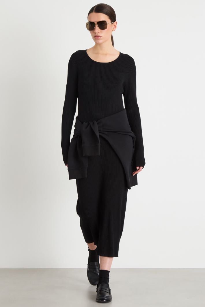 Viscose Knit Sheath Dress Intrend