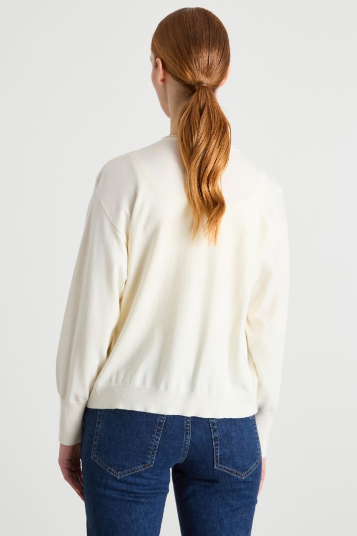 Pearl-embellished cardigan Intrend - 4