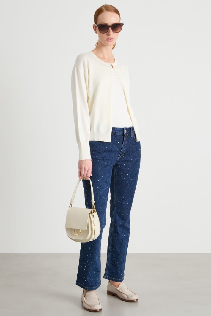 Pearl-embellished cardigan Intrend