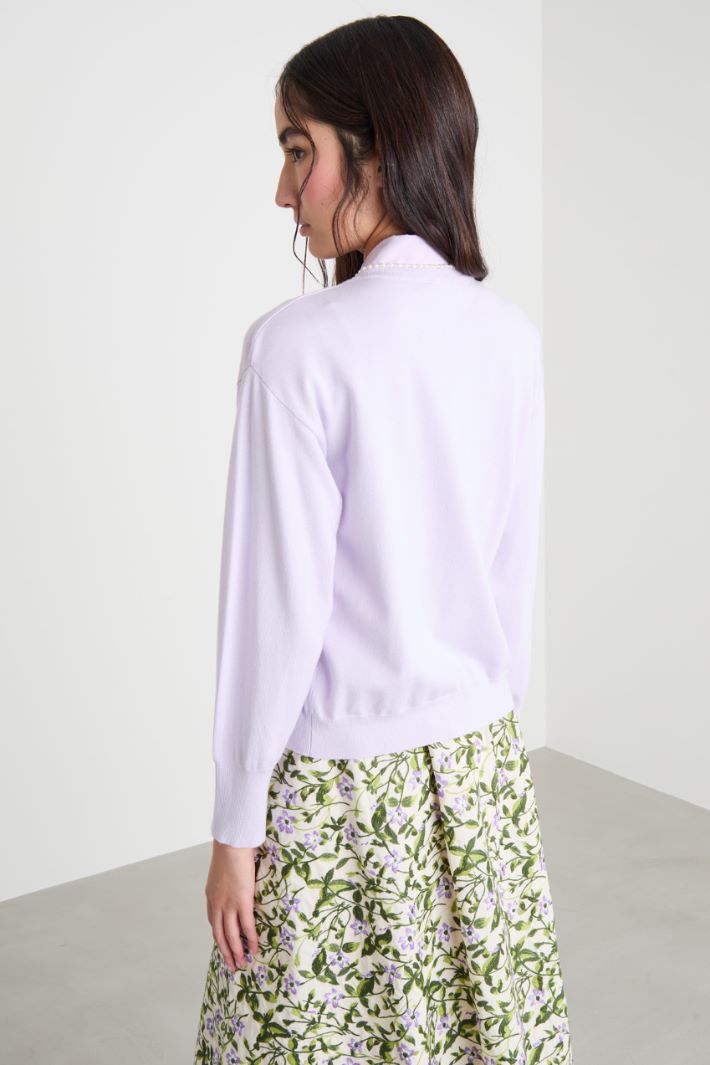 Cardigan con scollo bijoux Intrend - 4