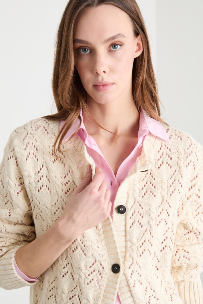 Cable-Knit Cardigan Intrend - 3