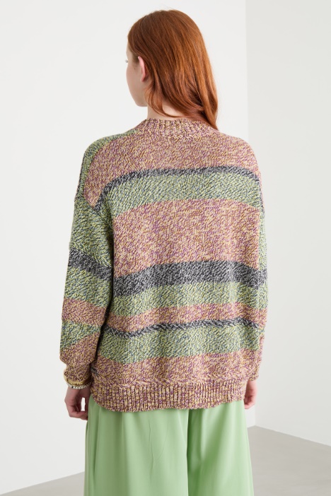 Cardigan color block