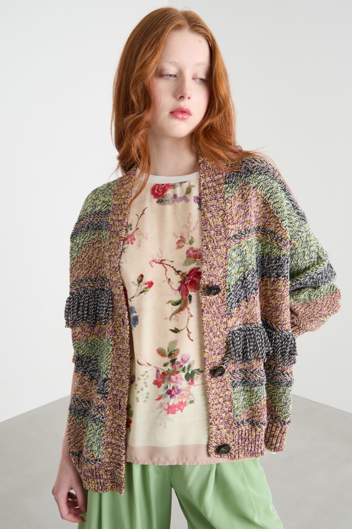 Colour-block cardigan Intrend - 2