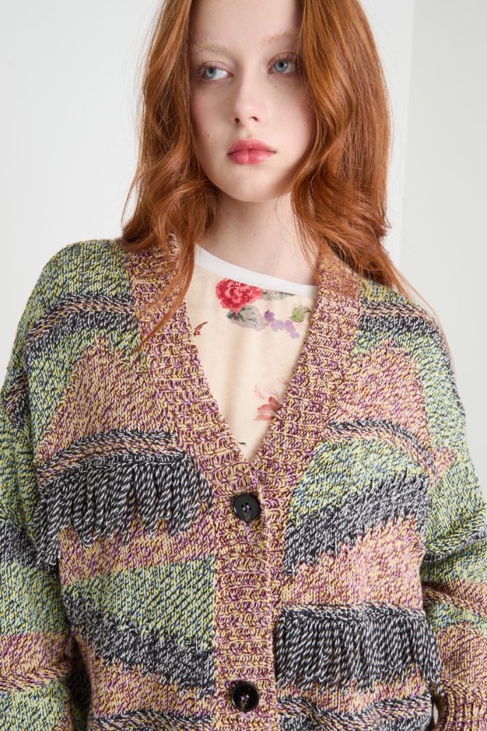 Colour-block cardigan Intrend - 3