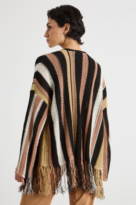 Cardigan con frange
