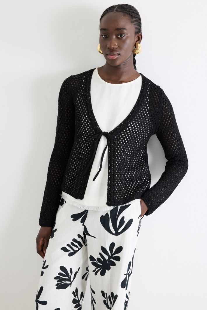 Cárdigan de malla con lentejuelas Intrend - 2