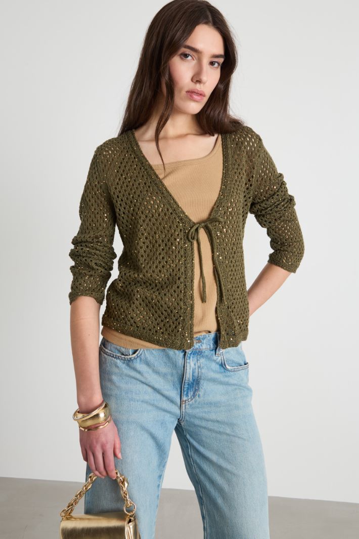 Sequin mesh cardigan Intrend - 2