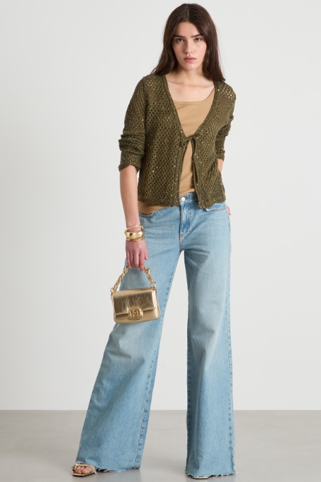 Sequin mesh cardigan Intrend