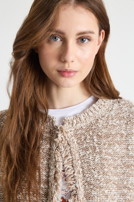 Cardigan con frange